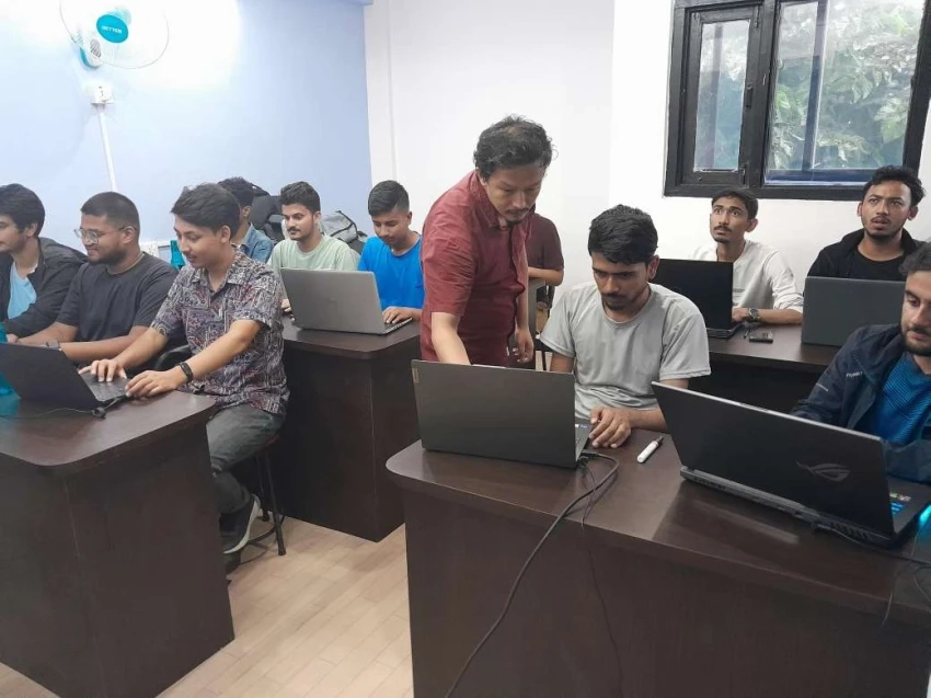 Students learning in classroom
