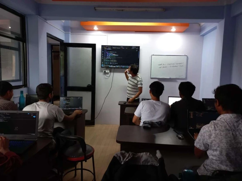 Instructor teaching data skills